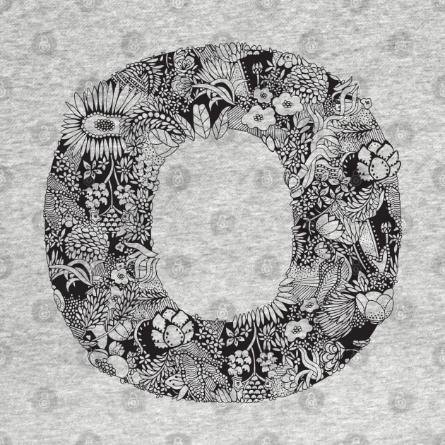 Floral Letter O by HayleyLaurenDesign